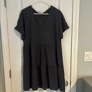 Primark Gray Dolman Sleeve V-Neck Sundress